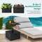 3-in-1 Multi-functional Design Outdoor Fill-able Umbrella Base With Table Tray